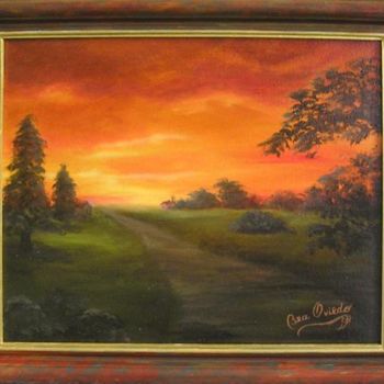 Painting titled "AMANECER SOÑADO" by Beatriz Eva Oviedo, Original Artwork, Oil