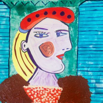 Painting titled "La Parisienne / The…" by Clara Becq, Original Artwork, Acrylic