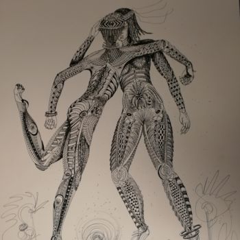 Disegno intitolato "Dance ©" da Bega, Opera d'arte originale, Inchiostro