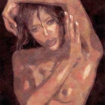 Digital Arts με τίτλο "Naomi Campbell" από Jean-Luc Bellini, Αυθεντικά έργα τέχνης, Ψηφιακή ζωγραφική