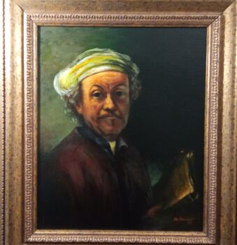 Pintura intitulada "Auto retrato de Rem…" por Belmiro Dias Ferreira, Obras de arte originais, Óleo