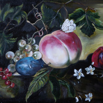 Malerei mit dem Titel "Фрукты" von Natalia Beliakova, Original-Kunstwerk, Öl
