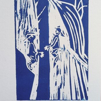 Printmaking titled "Oh hisse!" by Benedicte De Nouel Imbert, Original Artwork, Linocuts