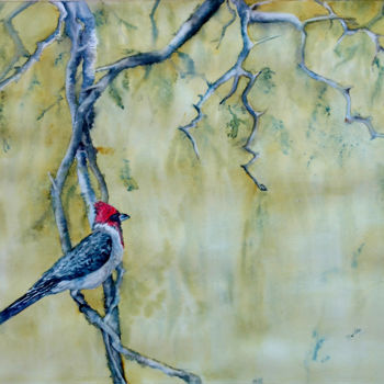 "Cardenal en el árbol" başlıklı Tablo Benilde tarafından, Orijinal sanat