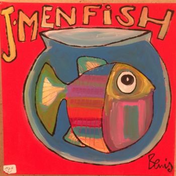 Pintura intitulada "M'en fish" por Benis, Obras de arte originais, Acrílico
