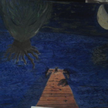 Peinture intitulée "Une mer tumultueuse" par Dumay Benjamin, Œuvre d'art originale, Huile