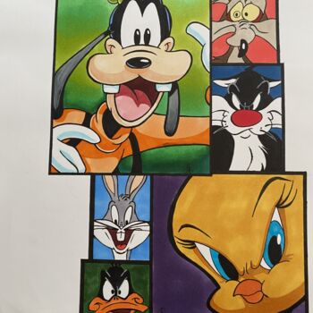 Drawing titled "cartoon" by Benjamin Lavoyer, Original Artwork, Marker