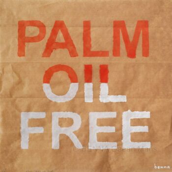 Painting titled "PALM OIL FREE" by Benna G. Maris, Original Artwork, Ink