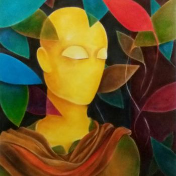 Peinture intitulée "Man" par Benedict Olorunnisomo, Œuvre d'art originale, Pastel