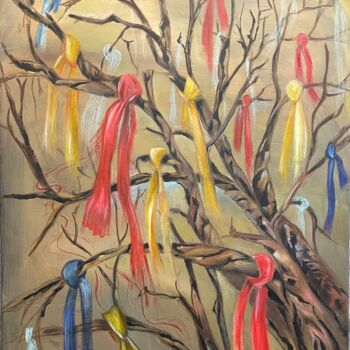 Peinture intitulée "the wishing tree" par Berastjanka, Œuvre d'art originale, Acrylique