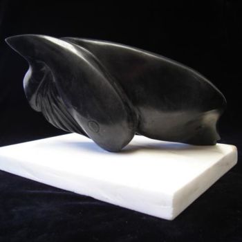 雕塑 标题为“The idea of fish” 由Berendina De Ruiter, 原创艺术品, 石