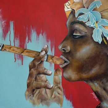 Malarstwo zatytułowany „La Cubamania” autorstwa Bérengère Labarthe (Lab-Art), Oryginalna praca, Akryl Zamontowany na Drewnia…
