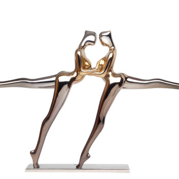 Sculpture titled "Pas de deux" by Bernard Rives, Original Artwork, Resin