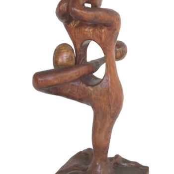 Sculpture titled "Retour à la Terre" by Bernard Sabathé, Original Artwork, Wood