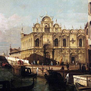 Pintura intitulada "Le rio dei mendican…" por Bernardo Bellotto, Obras de arte originais, Óleo