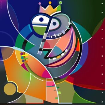 Digital Arts titled "Bubble King" by Bernd Wachtmeister, Original Artwork, Digital Painting