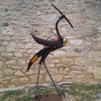 Sculptuur getiteld "L'Oiseau" door Berrygord, Origineel Kunstwerk, Metalen