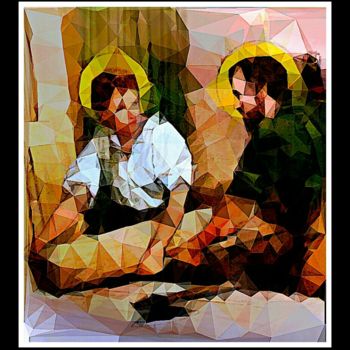 Painting titled "jesus-et-joseph.jpg" by Azagb' Art, Original Artwork