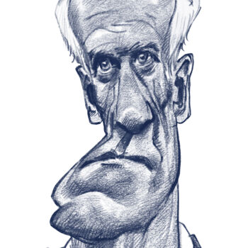 Drawing titled "Didier Deschamps, l…" by Bertrand Daullé, Original Artwork, Pencil