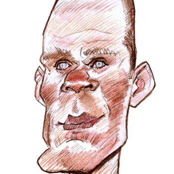 「Chris Froome」というタイトルの描画 Bertrand Daulléによって, オリジナルのアートワーク