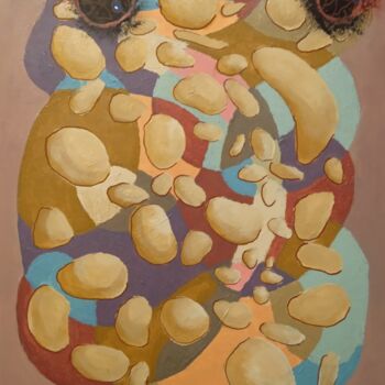 Peinture intitulée "Drole de petites be…" par Bertrand Jost, Œuvre d'art originale, Acrylique