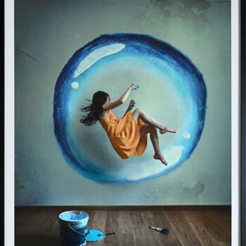 Fotografía titulada "Créer sa bulle 03/20" por Bettina Dupont, Obra de arte original, Fotografía manipulada