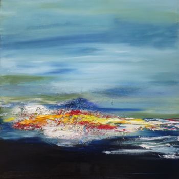 Pintura titulada "Paysage incertain" por Brigitte Bibard-Guillon, Obra de arte original, Acrílico