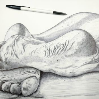 Dibujo titulada "Desire" por Biju Puthiyapurail, Obra de arte original, Bolígrafo