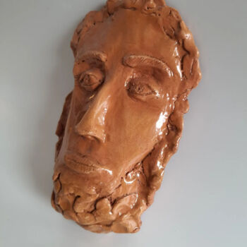 Sculpture titled "Cool Man" by Bilge Dogrucuoglu, Original Artwork, Ceramics