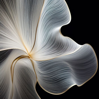 Arts numériques intitulée "Delicate Flower wit…" par Bilge Paksoylu, Œuvre d'art originale, Image générée par l'IA