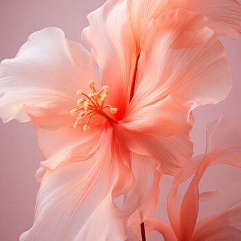 数字艺术 标题为“Delicate Floral 2” 由Bilge Paksoylu, 原创艺术品, AI生成的图像