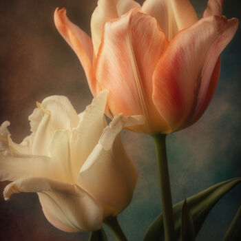 Digital Arts titled "Vintage Soft Flower…" by Bilge Paksoylu, Original Artwork, AI generated image