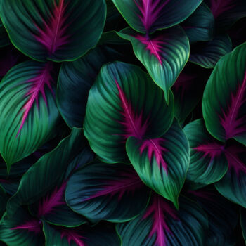 제목이 "Colourful Leaves 1"인 디지털 아트 Bilge Paksoylu로, 원작, AI 생성 이미지