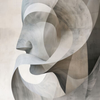 Digitale Kunst getiteld "Abstract Geometric…" door Bilge Paksoylu, Origineel Kunstwerk, AI gegenereerde afbeelding