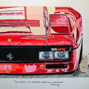 "FERRARI 288 GTO, SO…" başlıklı Tablo Bixhope_art tarafından, Orijinal sanat, Akrilik