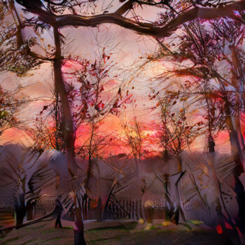 "Sunset Abstract" başlıklı Baskıresim Lewis Freitag tarafından, Orijinal sanat, Dijital baskı Ahşap Sedye çerçevesi üzerine…