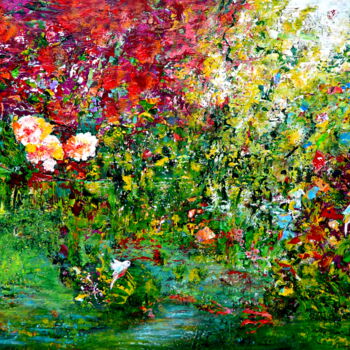 Peinture intitulée "Eden" par Blanka Mandel, Œuvre d'art originale, Acrylique Monté sur Châssis en bois