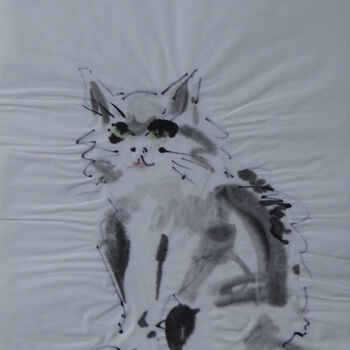 Drawing titled "Chat." by Blinov Igor, Original Artwork, Ink