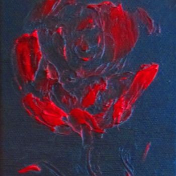 제목이 "Rose Rouge de Pasca…"인 미술작품 Roberto Urbano로, 원작, 기름 나무 들것 프레임에 장착됨