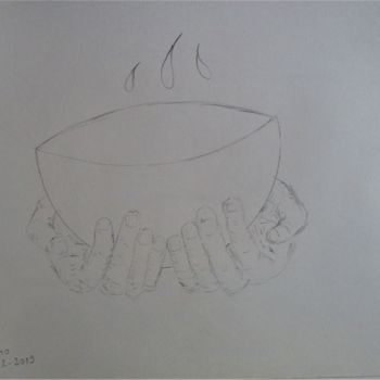 Drawing titled "La dernière goutte" by Roberto Urbano, Original Artwork, Pencil