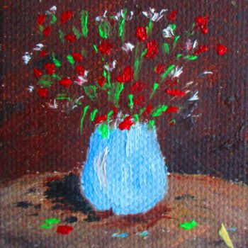 제목이 "Le vase bleu et fle…"인 미술작품 Roberto Urbano로, 원작, 기름