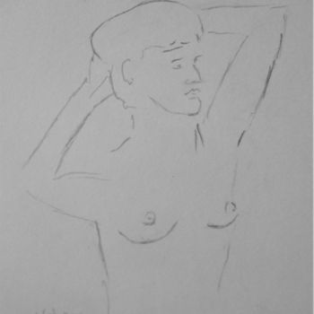 「Pose avec Lison」というタイトルの描画 Roberto Urbanoによって, オリジナルのアートワーク, 鉛筆