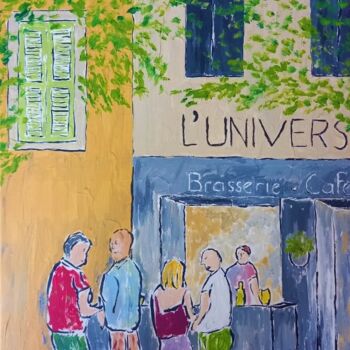 Malarstwo zatytułowany „L' Univers” autorstwa Roberto Urbano, Oryginalna praca, Akryl Zamontowany na Drewniana rama noszy