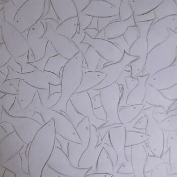 Drawing titled "Les sardines." by Roberto Urbano, Original Artwork, Pencil