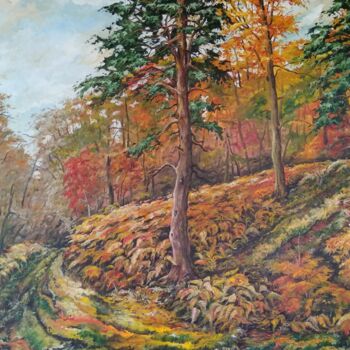 Peinture intitulée "Осень играет краска…" par Bohdan Kukiz, Œuvre d'art originale, Huile