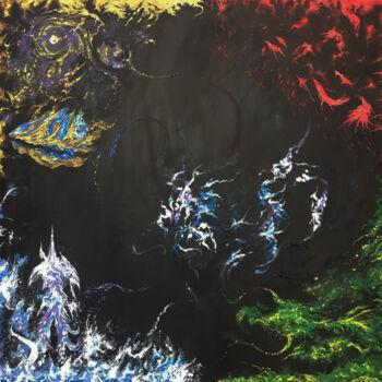 Malerei mit dem Titel "L'ocean primordial" von Alin Eduard Botez, Original-Kunstwerk, Acryl