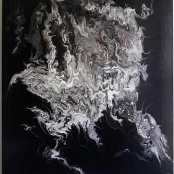 Painting titled "monochrome" by Jean-Claude Bourras, Original Artwork, Acrylic Mounted on Wood Stretcher frame