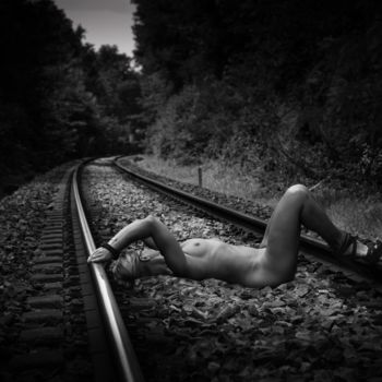 Nude on the railway