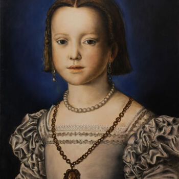 Painting titled "Bianca, d'Agnolo Br…" by Brigite Rosa, Original Artwork, Oil