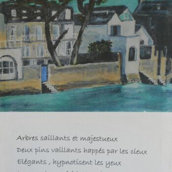 Malerei mit dem Titel "Les arbres" von Brigitte Barcelo, Original-Kunstwerk, Acryl